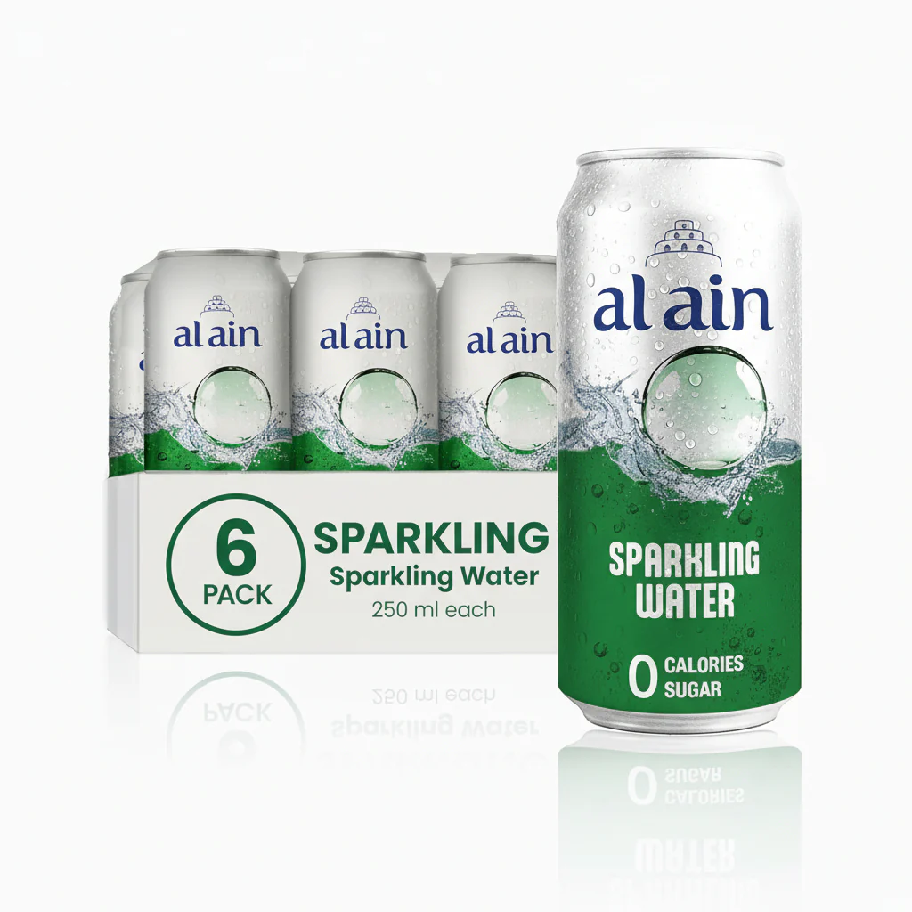 Al Ain Sparkling Water  250ML Can | Zero Sugar