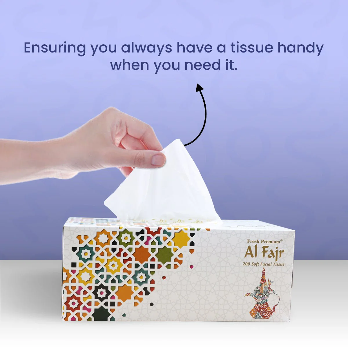 Al Fajr Facial Tissue  200 Sheets | Soft & Strong 2Ply | Buy 4 Get 1 Free - Image 5