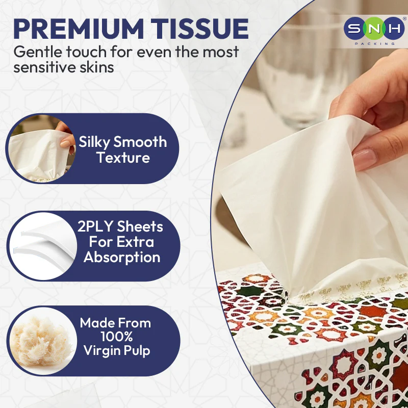 AL FAJR Facial Tissue  200 Sheets 5 Boxes x 6 Pkt - Image 4