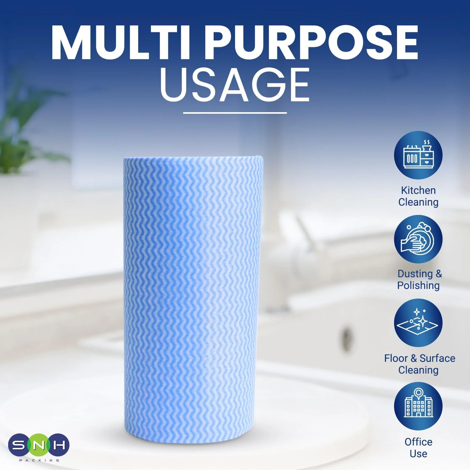 Al Fajr J Cloth Roll  Blue 50 PCS PKT - Image 4