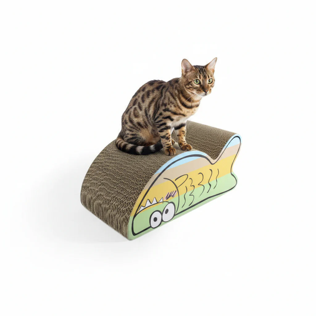 All for Paws Catoon Belly Rubbing Fish Scratcher