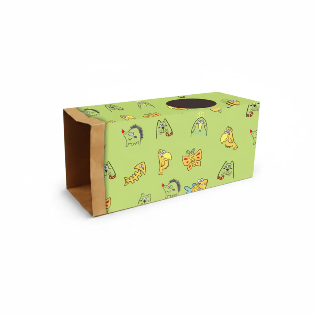 All For Paws Catoon Kraft Paper Tunnel Green