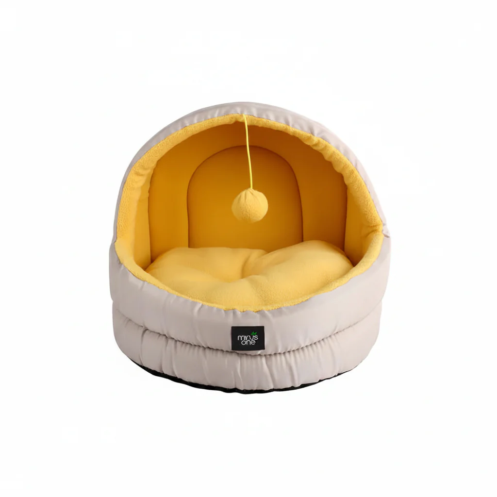 All For Paws Hideaway Cat Cave Yellow