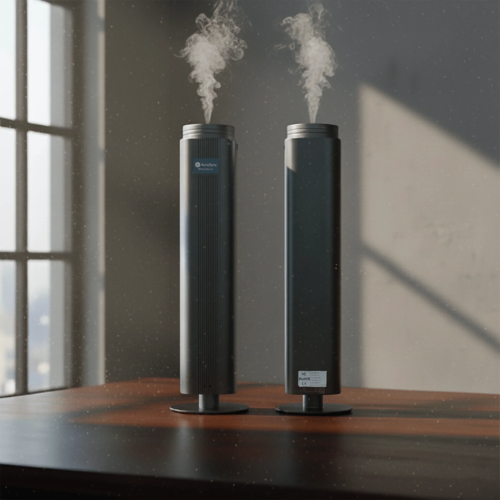 AURASYNC Floor Standing Diffuser 500ml  Grey (F-AIR) | Premium Scent Machine for Home & Office - Image 3