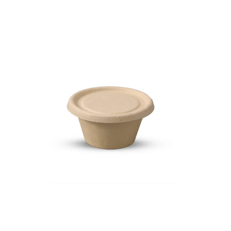 Eco friendly Bagasse Portion Cup / Sauce Cup / Ramekin / Souffle Cup - Ideal for Dips, Sauces & Condiments