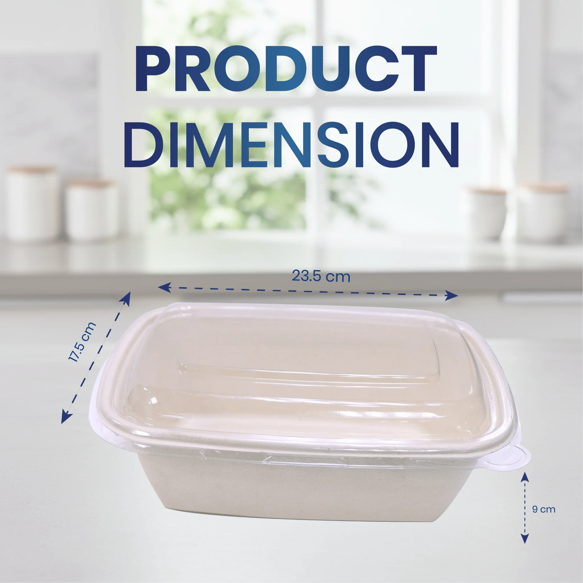 Bagasse Rectangular Containers with Lids - Image 12