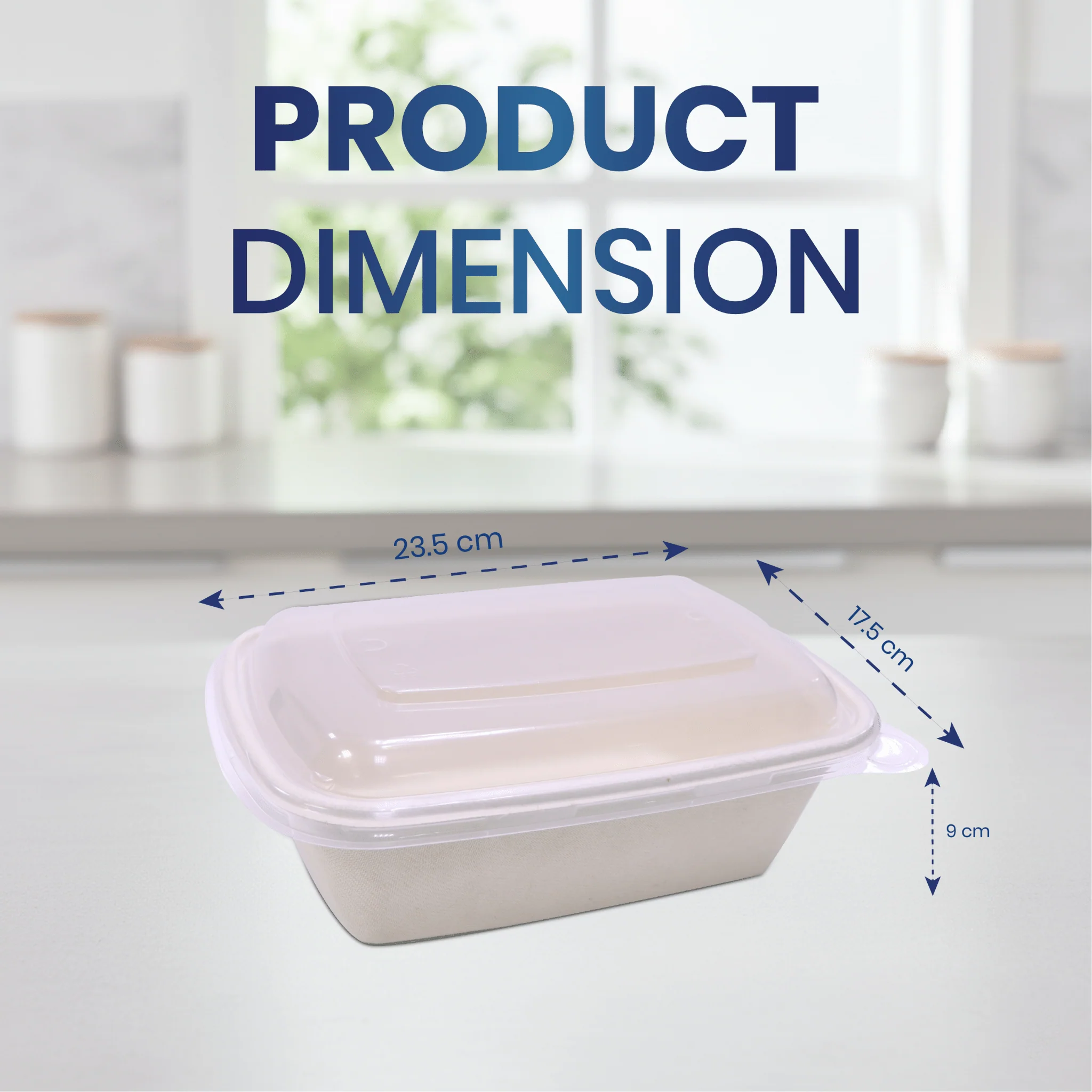 Bagasse Rectangular Containers with Lids - Image 13