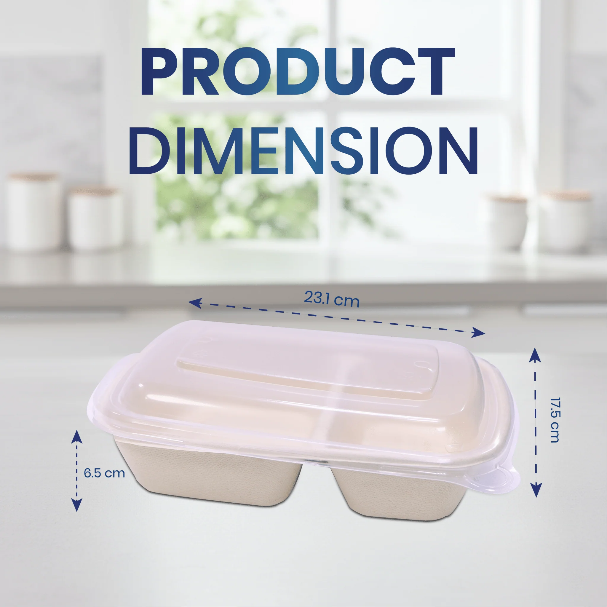 Bagasse Rectangular Containers with Lids - Image 16