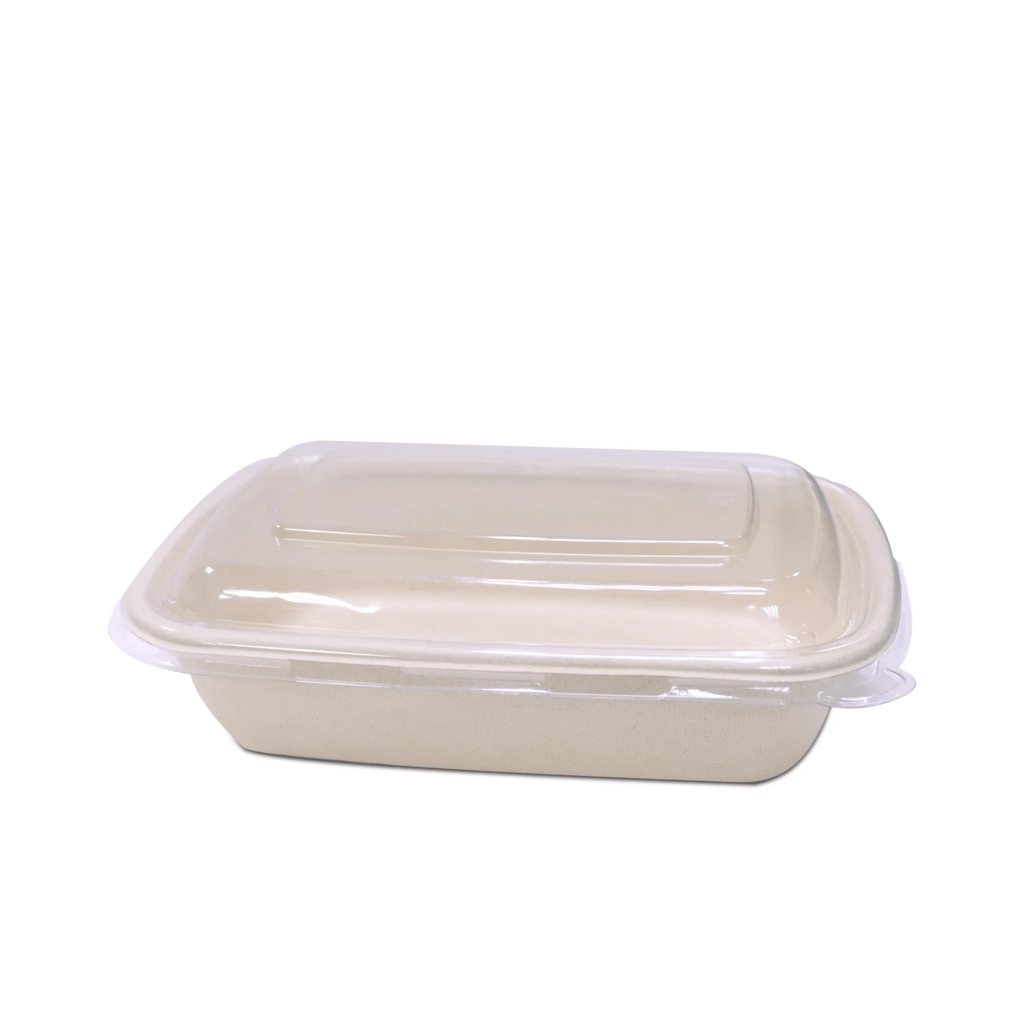 Bagasse Rectangular Containers with Lids - Image 2