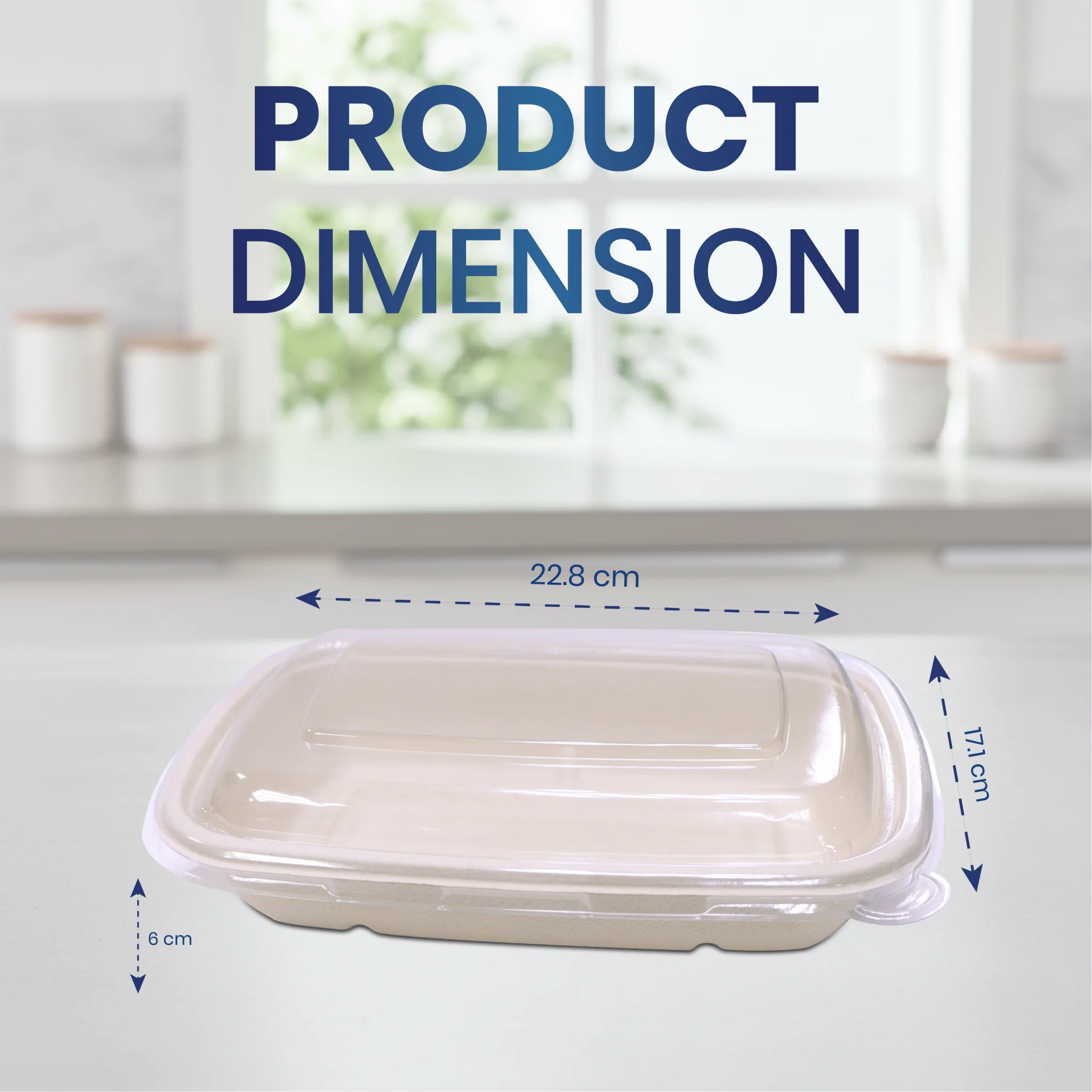 Bagasse Rectangular Containers with Lids - Image 9