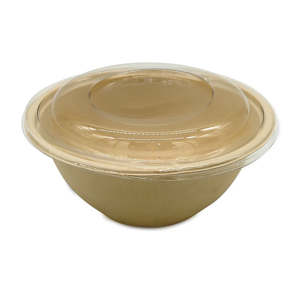 Bagasse Round Bowls with Lids Eco Friendly Takeaway Boxes - Image 10