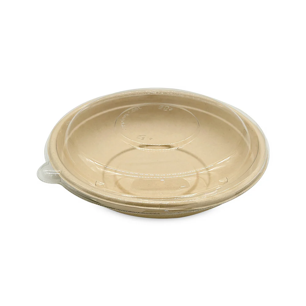 Bagasse Round Containers with Lids  Eco Friendly - Image 11