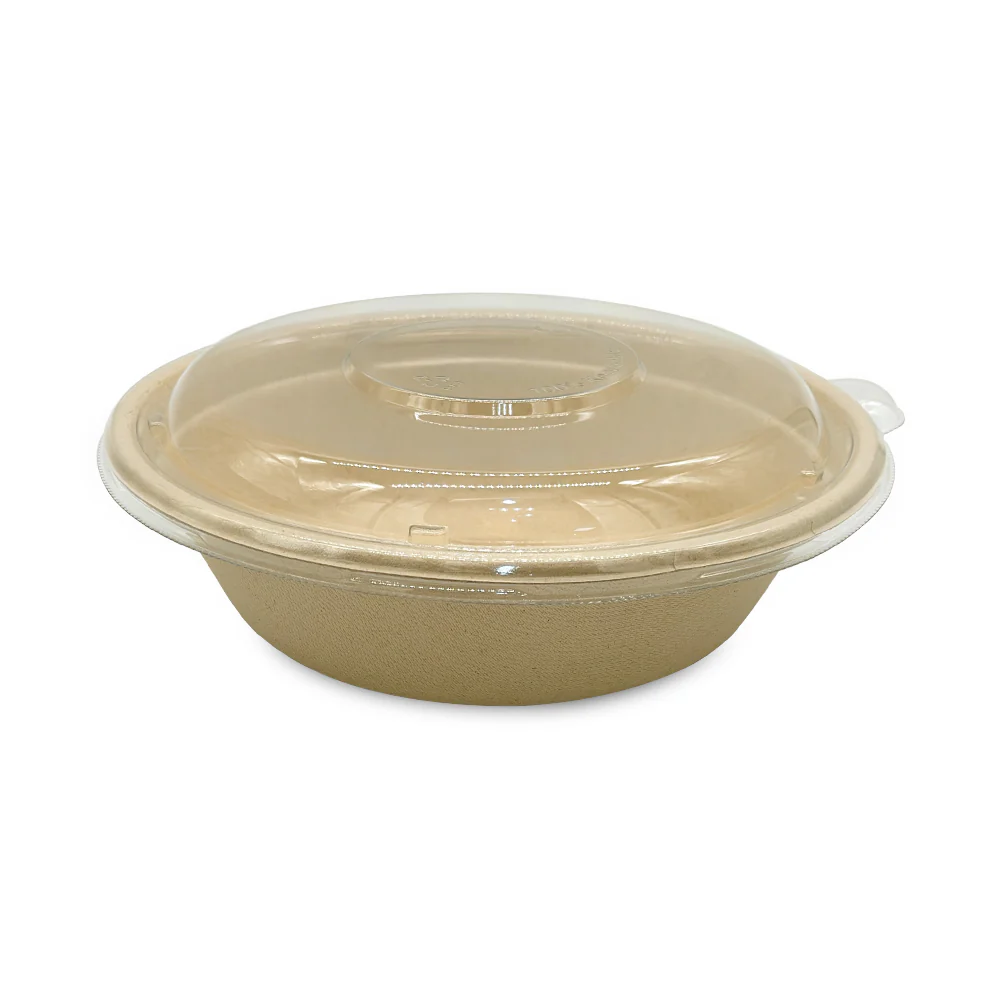 Bagasse Round Containers with Lids  Eco Friendly - Image 16