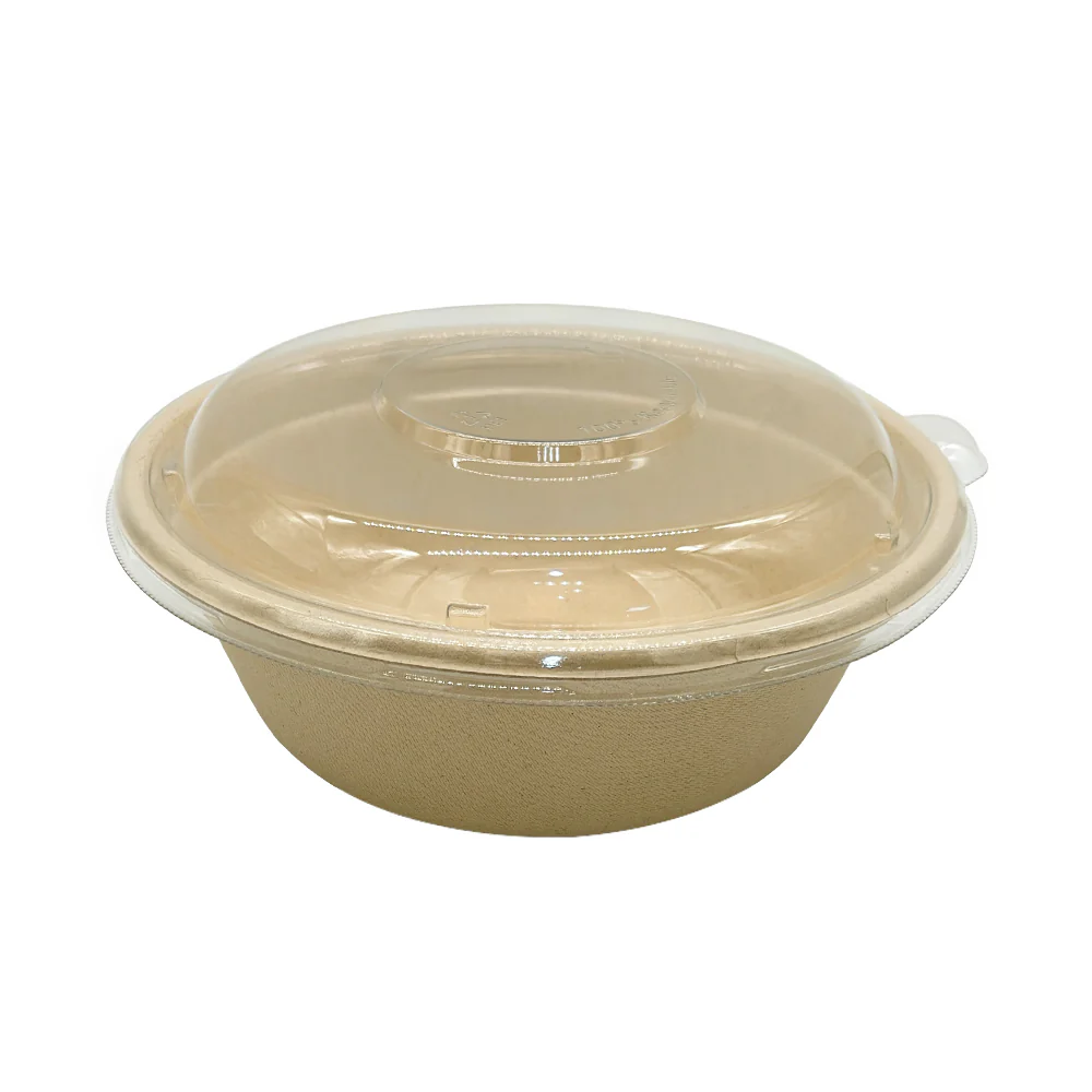 Bagasse Round Containers with Lids  Eco Friendly - Image 21