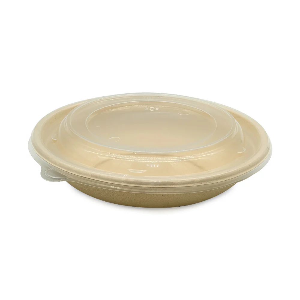 Bagasse Round Containers with Lids  Eco Friendly - Image 26