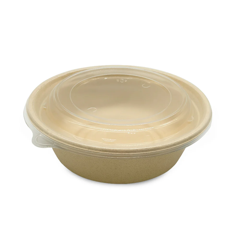 Bagasse Round Containers with Lids  Eco Friendly - Image 36