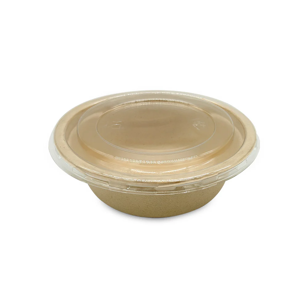 Bagasse Round Containers with Lids  Eco Friendly - Image 6