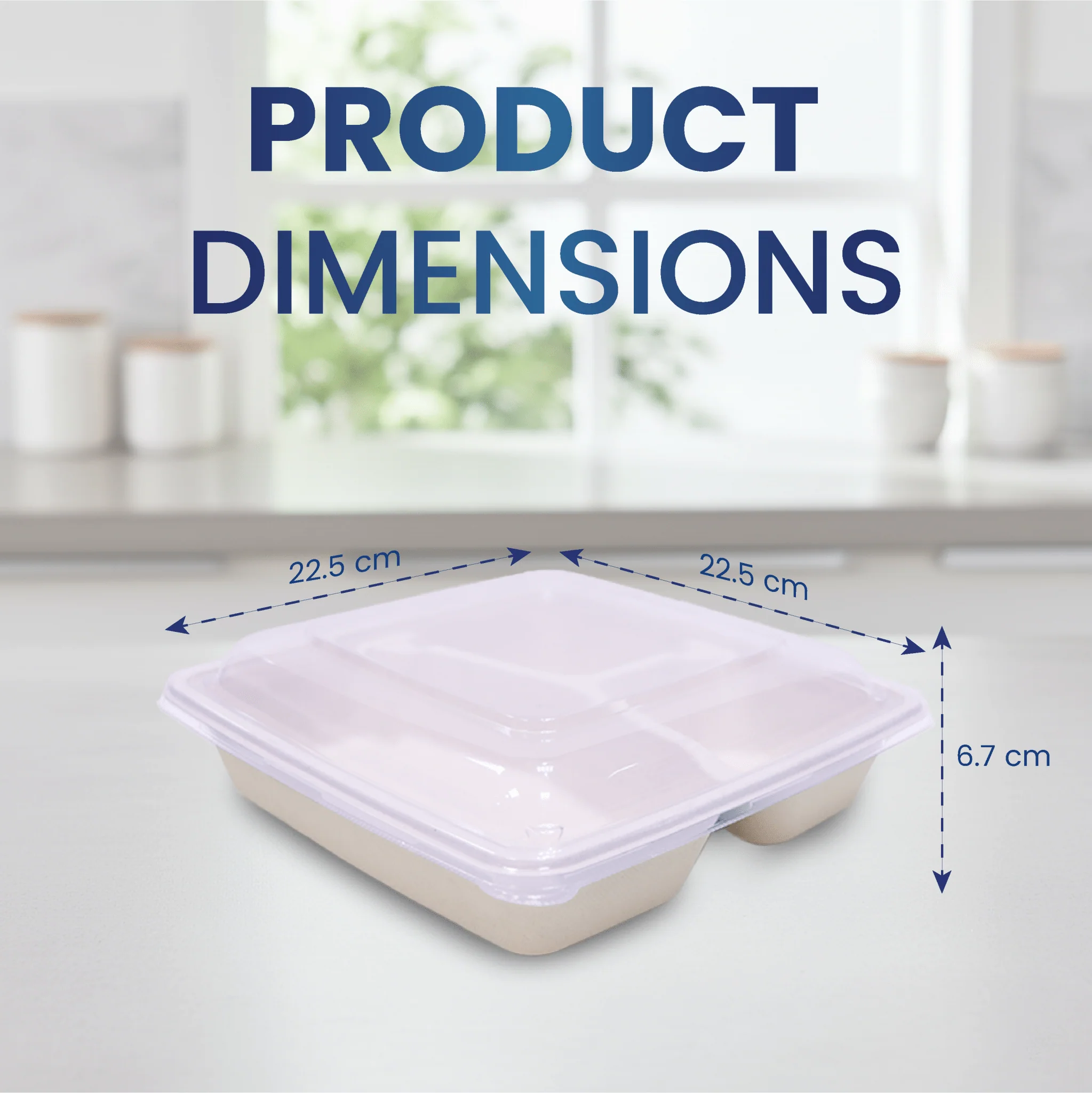 Bagasse Square Food Containers with Lids  Eco Friendly Packaging - Image 12