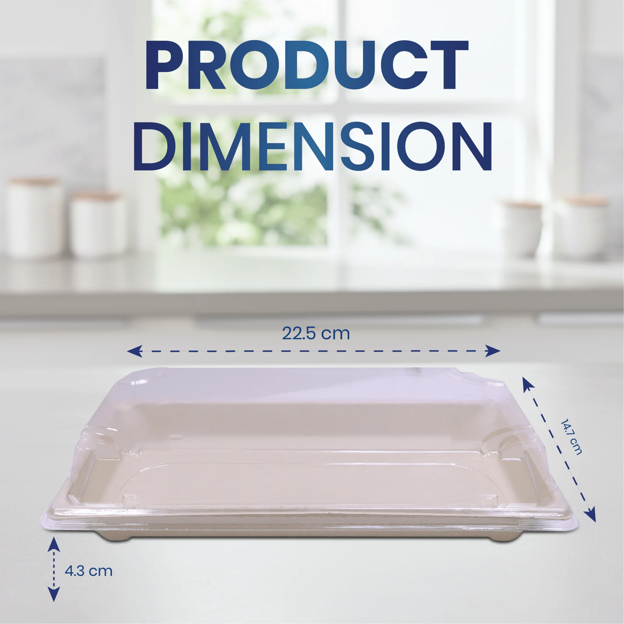 Bagasse Sushi Containers with PET Lids  Eco Friendly Takeaway Boxes - Image 12
