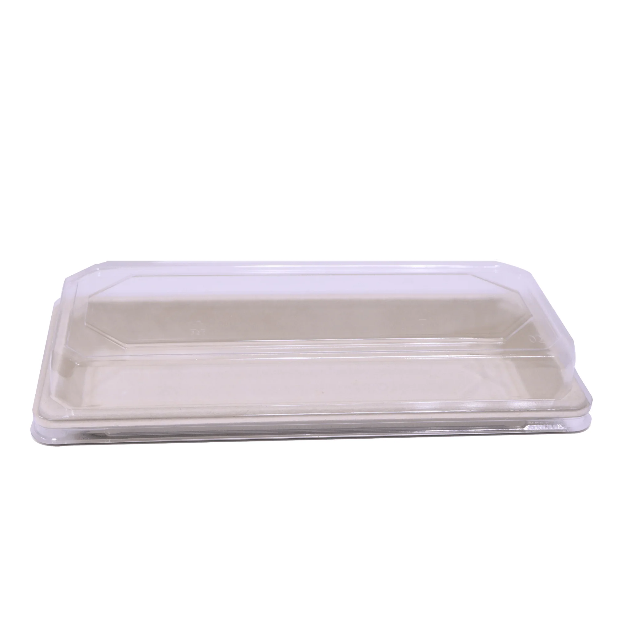 Bagasse Sushi Containers with PET Lids  Eco Friendly Takeaway Boxes - Image 3