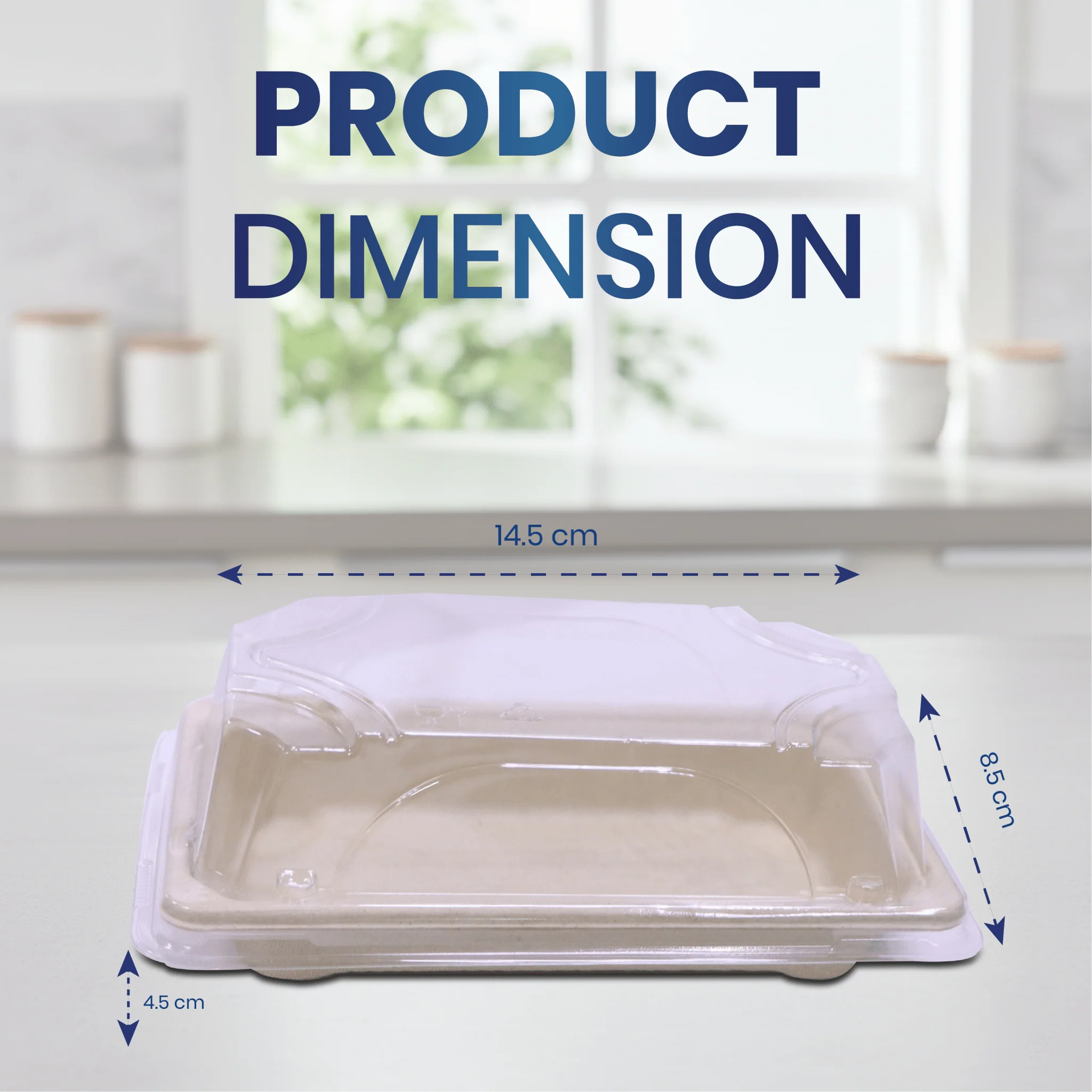 Bagasse Sushi Containers with PET Lids  Eco Friendly Takeaway Boxes - Image 8