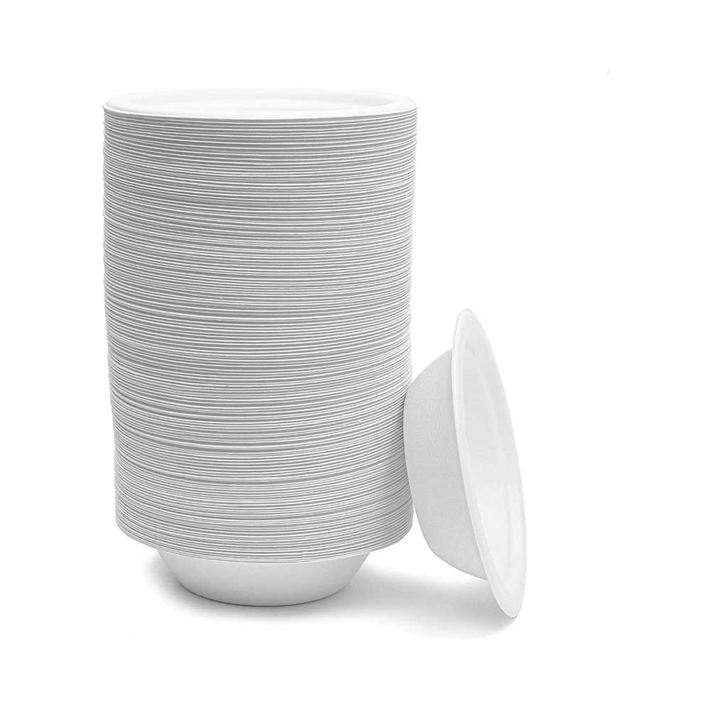 Bio Degradable Bowl  White 12oz | Eco Friendly Disposable Serving Bowl - Image 4