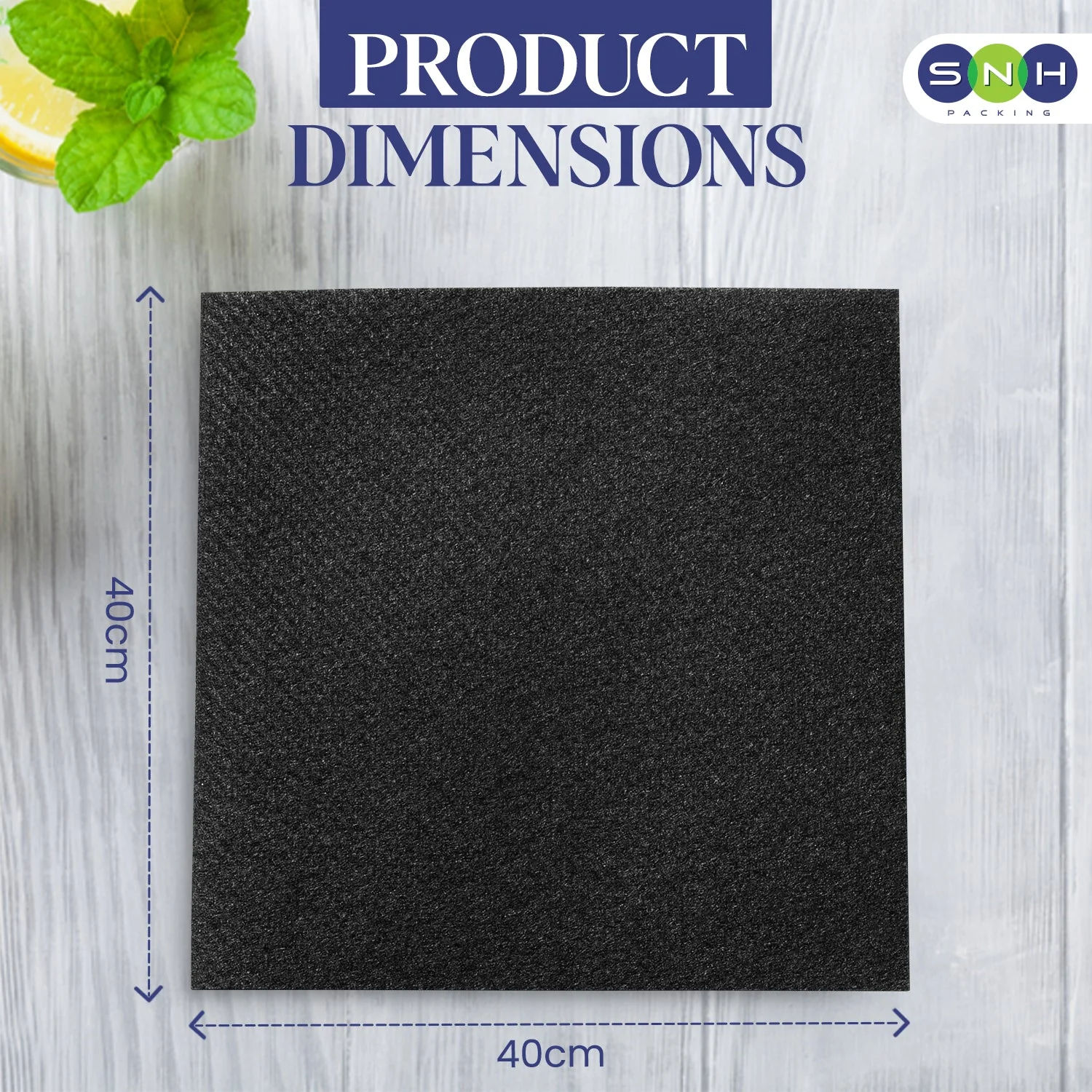 Black Paper Napkin 2 Ply – 50 Pieces Pack | Disposable Table Tissue for Restaurants, Cafes & Catering UAE - Image 4