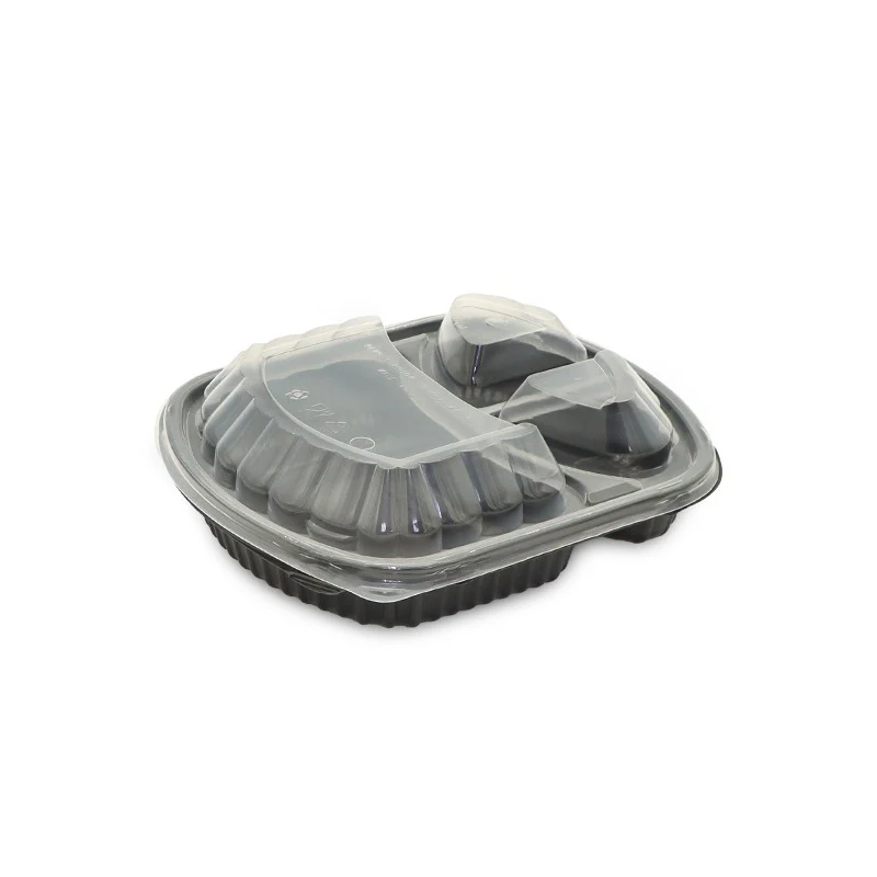 Black Microwave Containers with Lids  1 To 6 Compartments - Image 3