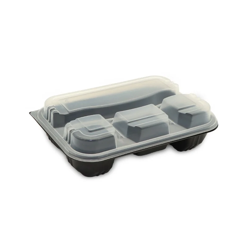 Black Microwave Containers with Lids  1 To 6 Compartments - Image 4