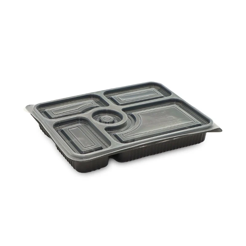 Black Microwave Containers with Lids  1 To 6 Compartments - Image 5