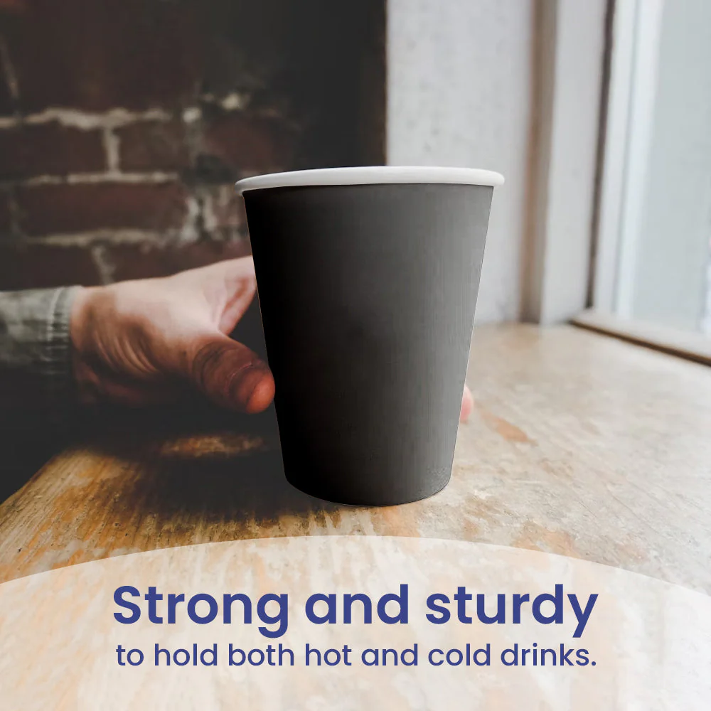 Black Single Wall Paper Cup  Disposable Beverage Cups - Image 7