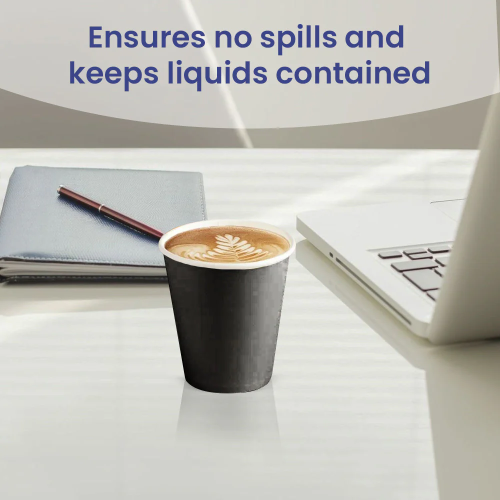 Black Single Wall Paper Cup  Disposable Beverage Cups - Image 8
