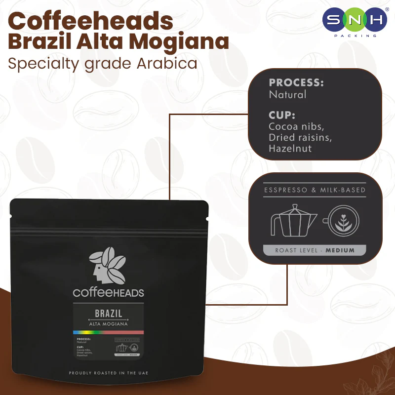Coffeeheads Brazil Alta Mogiana Premium Arabica Coffee Beans (Specialty Grade) - Image 2