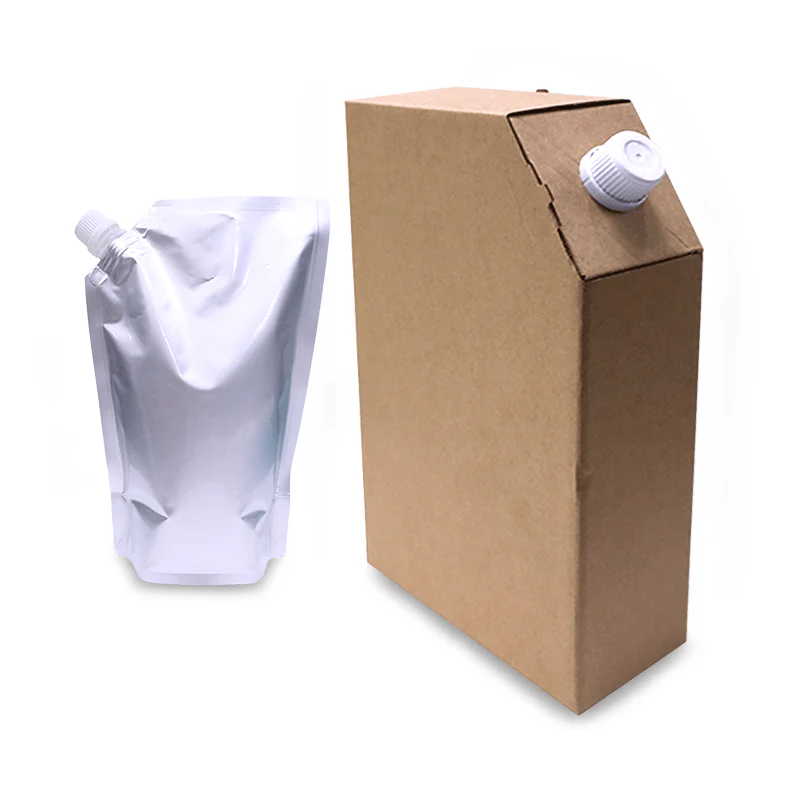 Brown Corrugated Flask with Silver Spout - Image 2