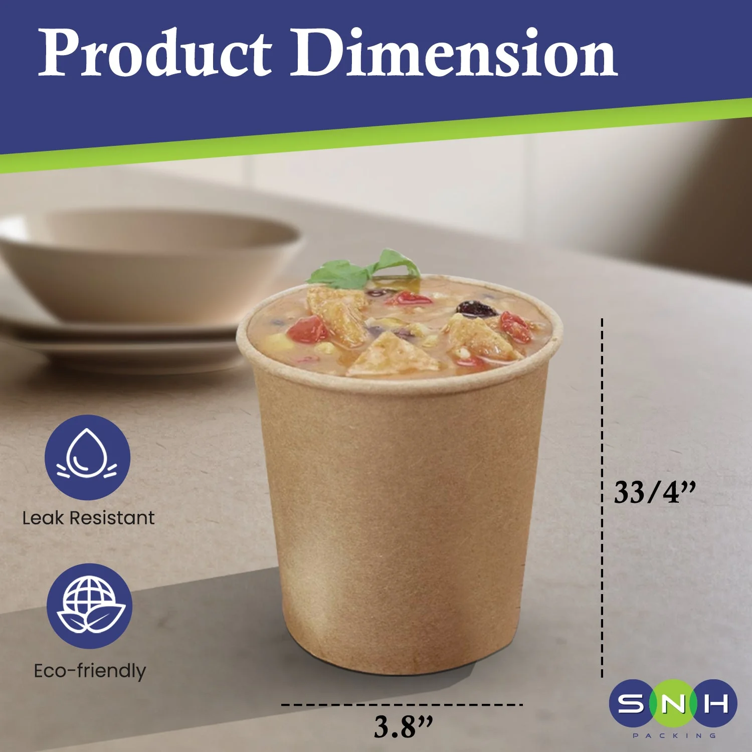 Brown Disposable Soup Cups with Lids  Takeaway & Food Packaging - Image 12
