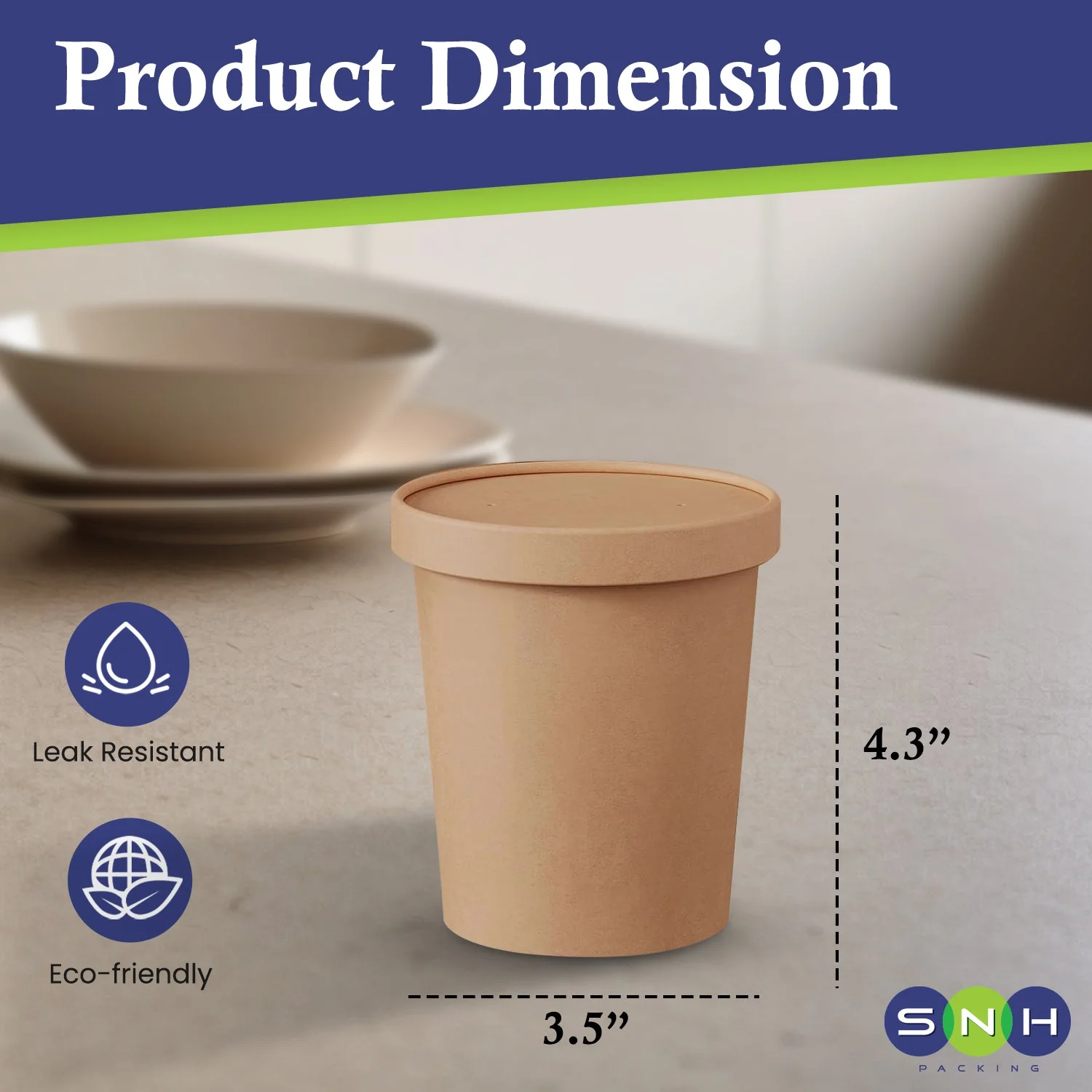 Brown Disposable Soup Cups with Lids  Takeaway & Food Packaging - Image 15