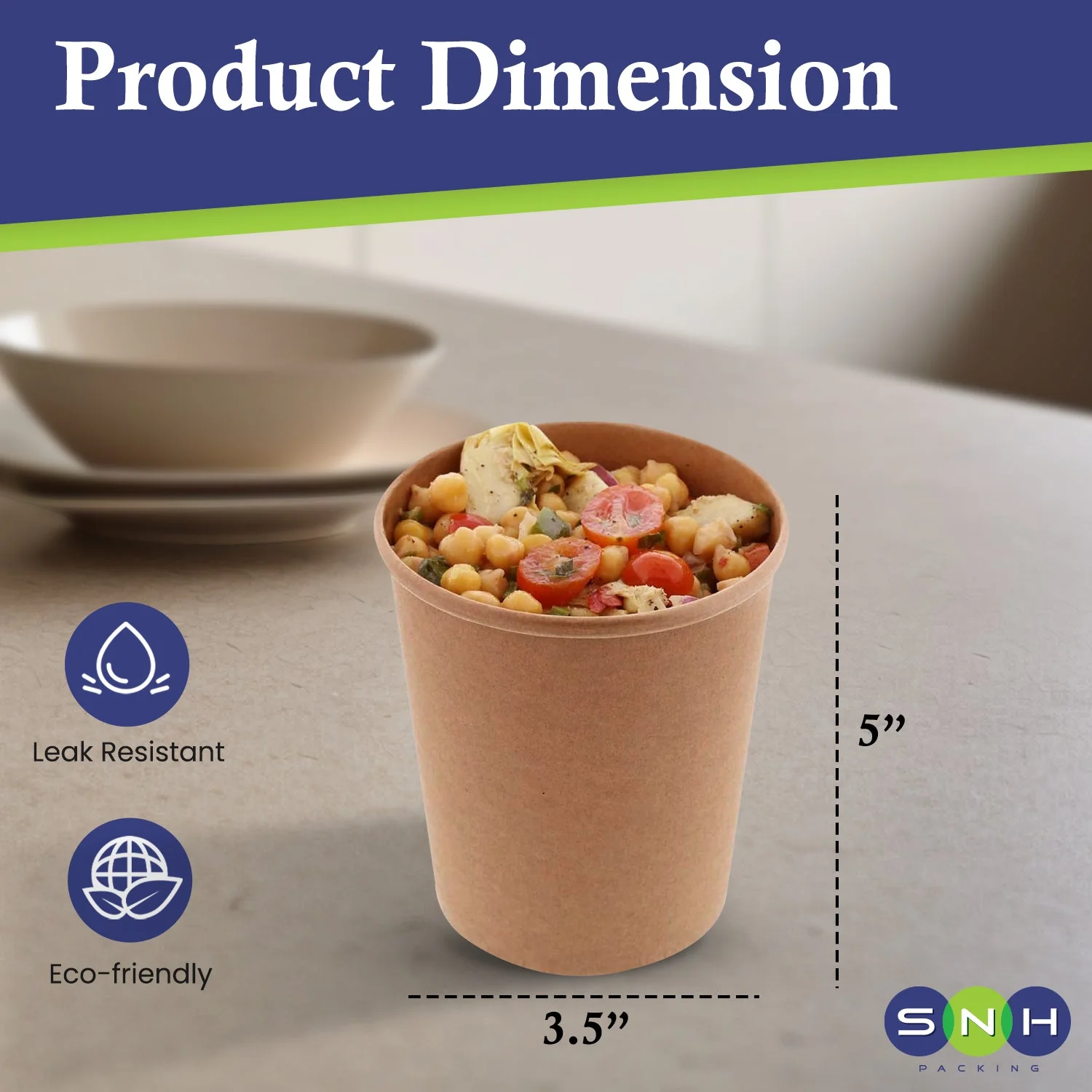Brown Disposable Soup Cups with Lids  Takeaway & Food Packaging - Image 19