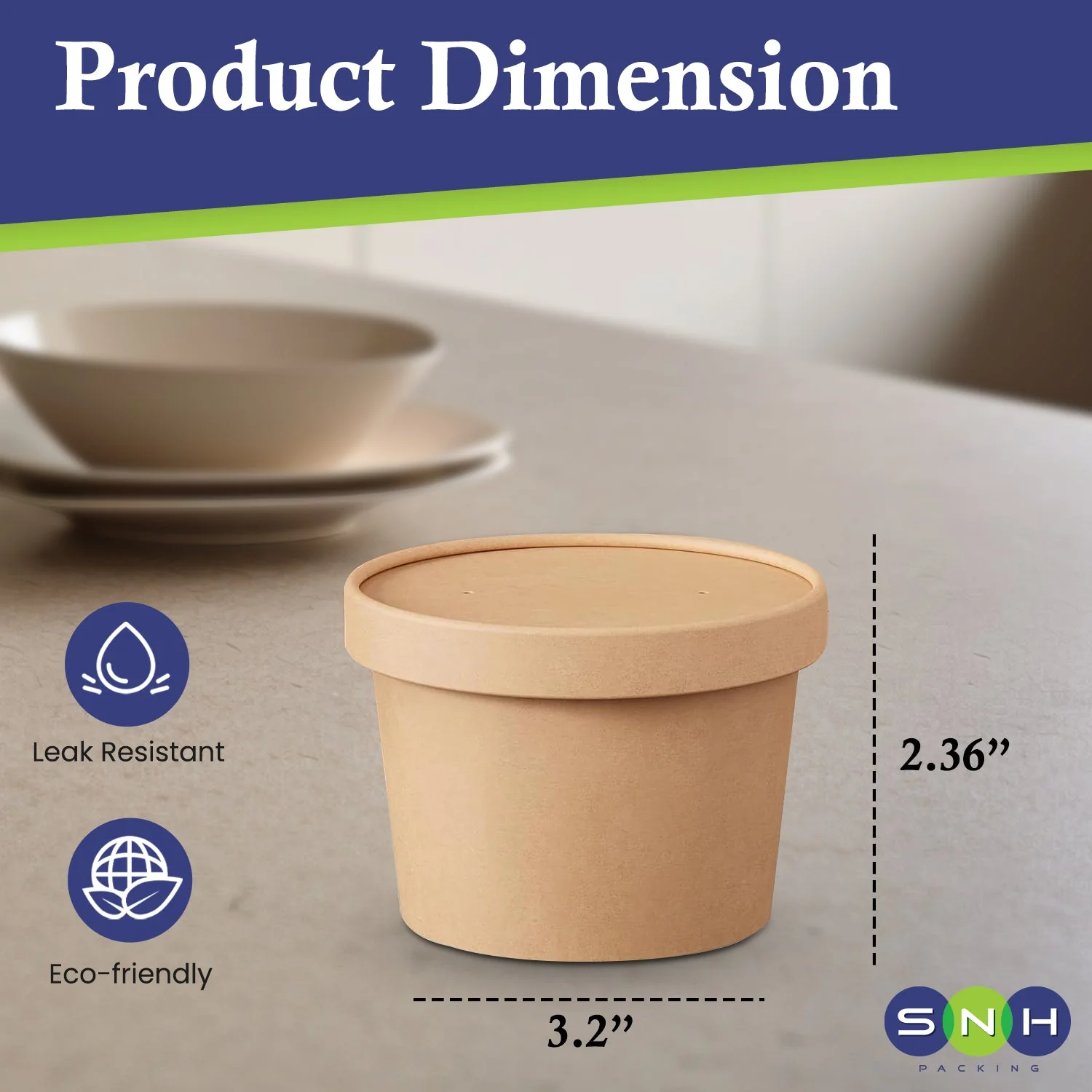 Brown Disposable Soup Cups with Lids  Takeaway & Food Packaging - Image 7