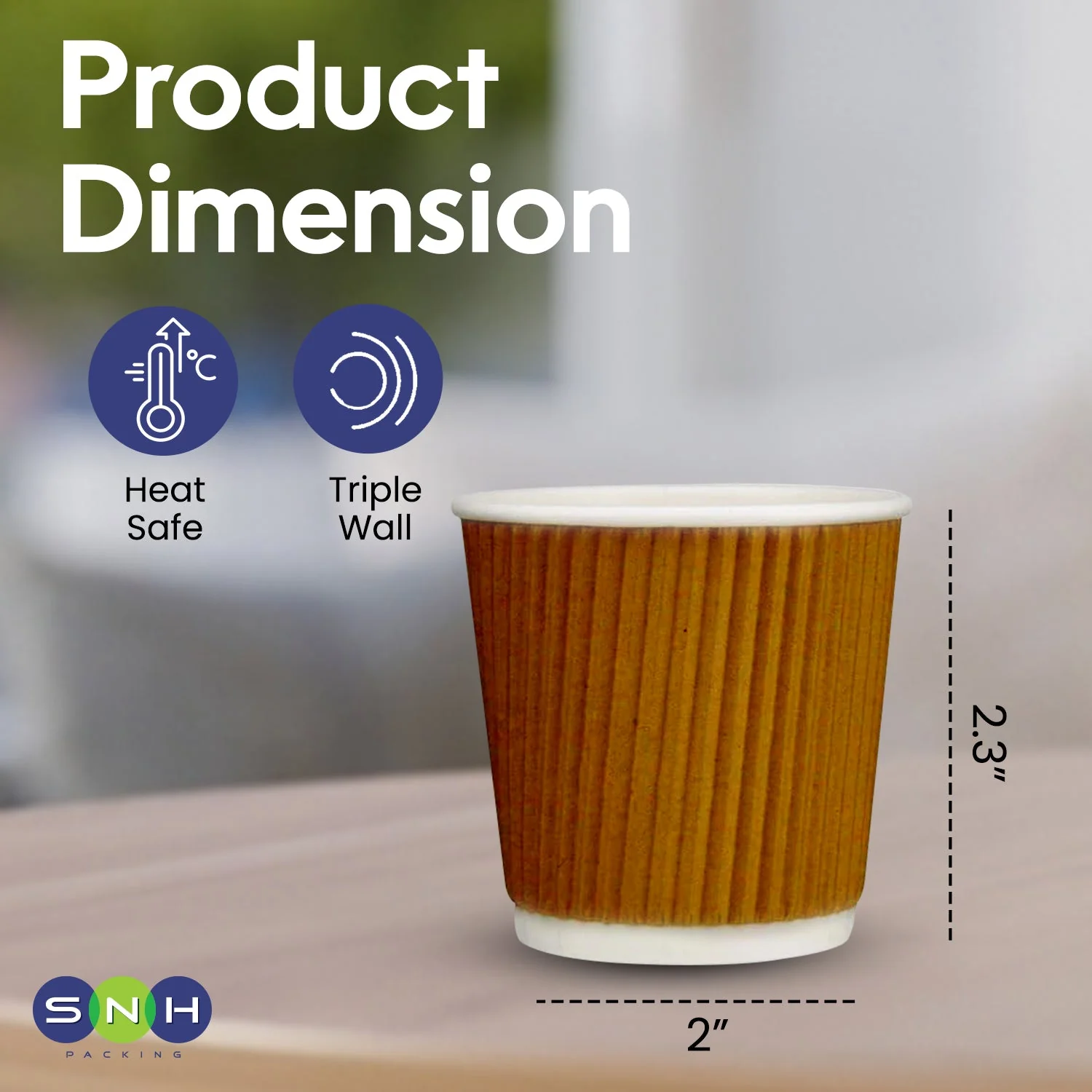 Brown Kraft Ripple Coffee Cups Insulated Hot Drink Cups - Image 4