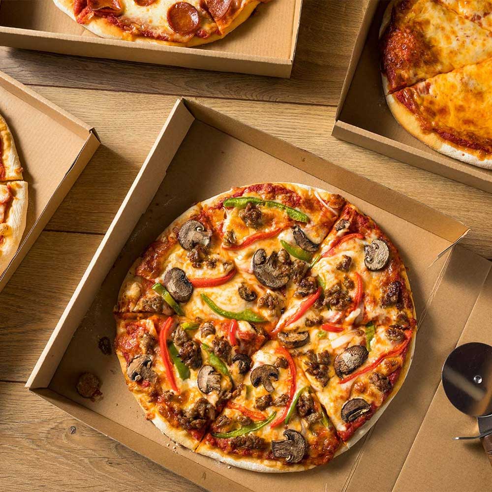 Brown Pizza Boxes  Plain Durable Takeaway Packaging - Image 2