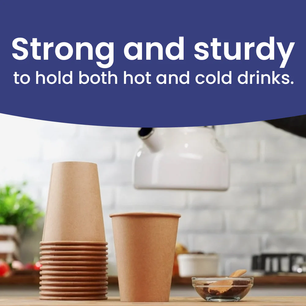 Brown Single Wall Paper Cups  Disposable Beverage Cups - Image 6