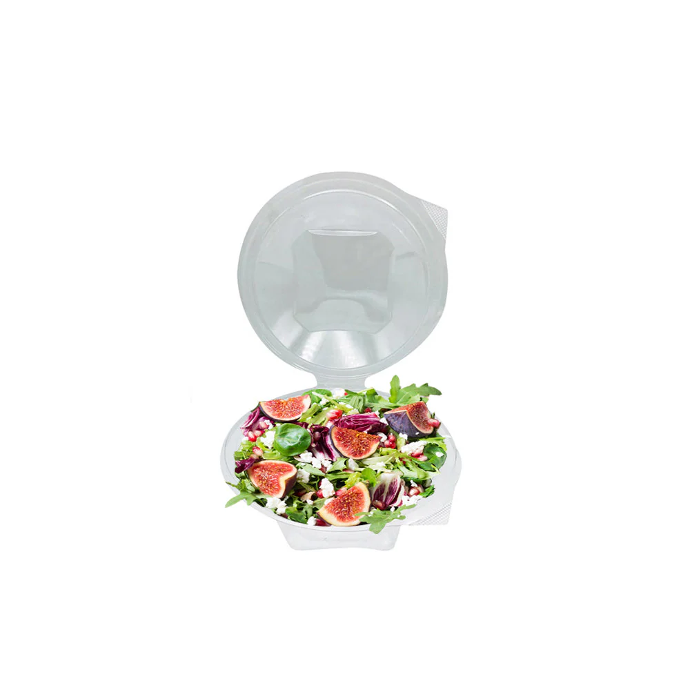 Clear Hinged Salad Bowl  Disposable Food Container - Image 2