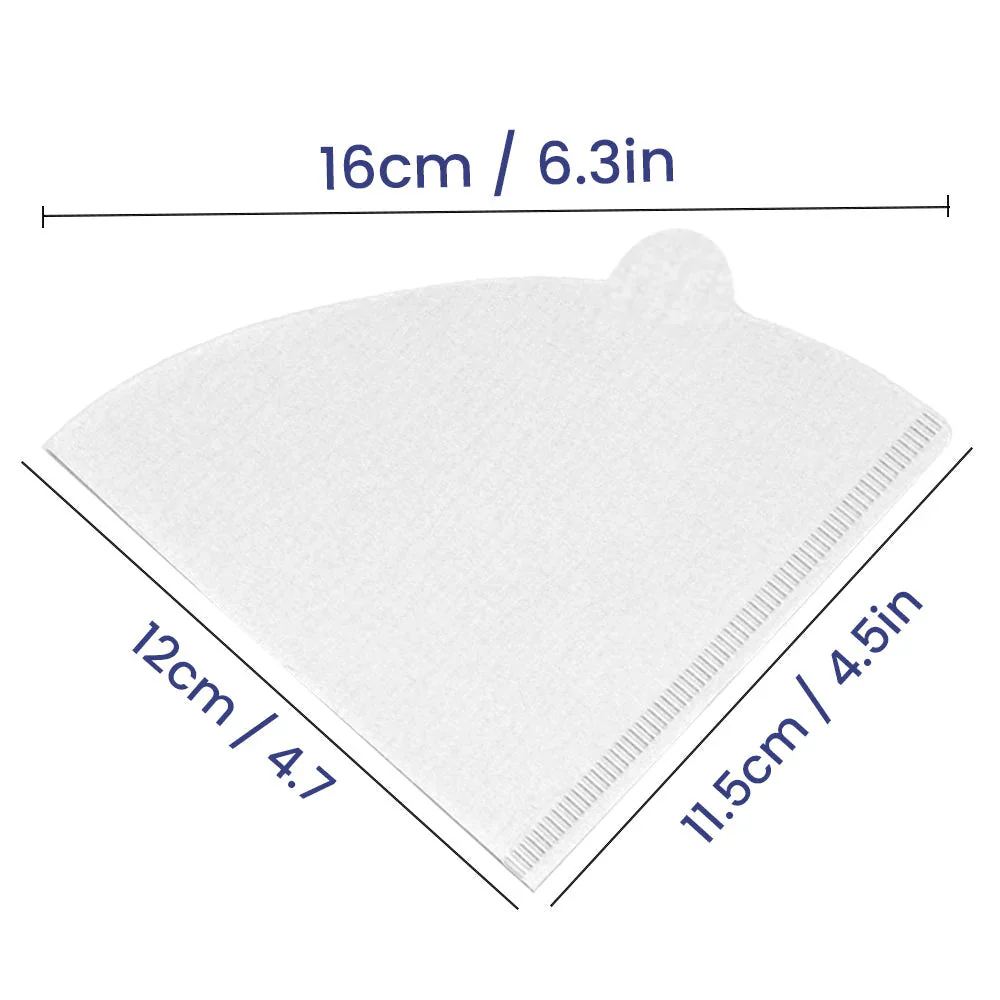White Coffee Filter Paper 51GSM Disposable (100 PCS) - Image 2