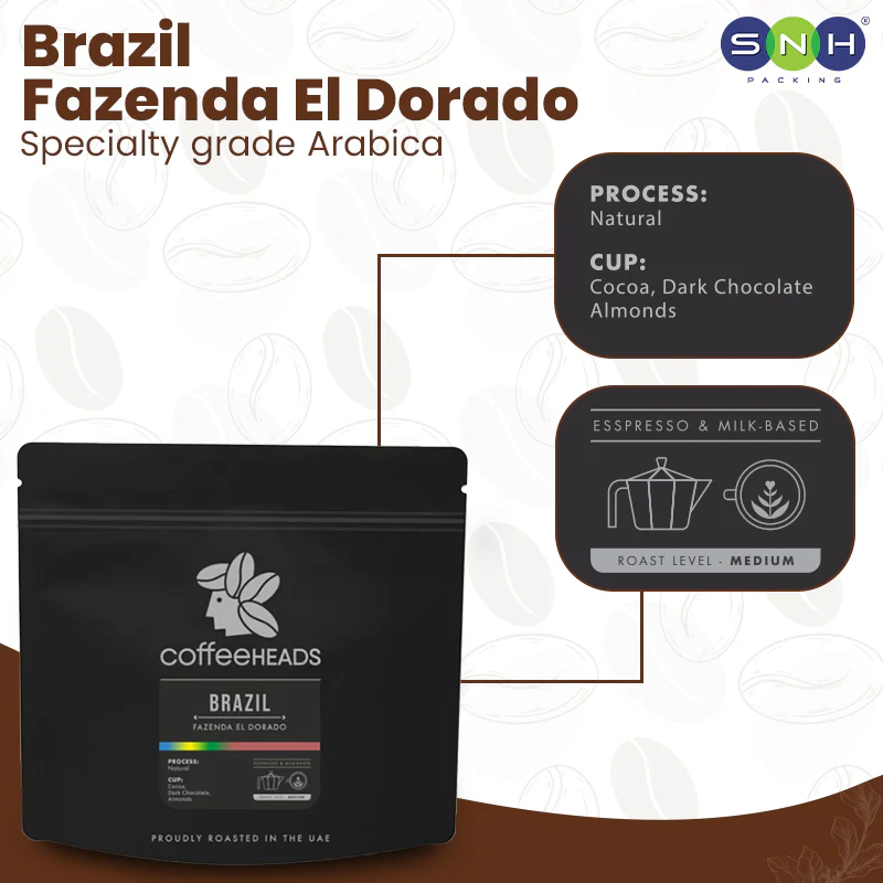 Coffeeheads Brazil Fazenda El Dorado  Premium Arabica Coffee Beans (Specialty Grade) - Image 3
