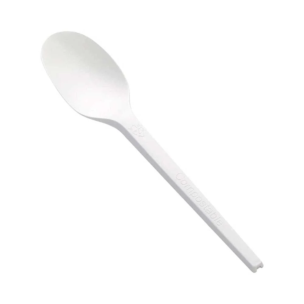 CPLA Individual Cutlery  Fork, Knife & Spoon (Black & White)  Disposable Tableware - Image 2