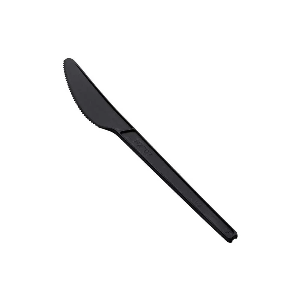 CPLA Individual Cutlery  Fork, Knife & Spoon (Black & White)  Disposable Tableware - Image 7