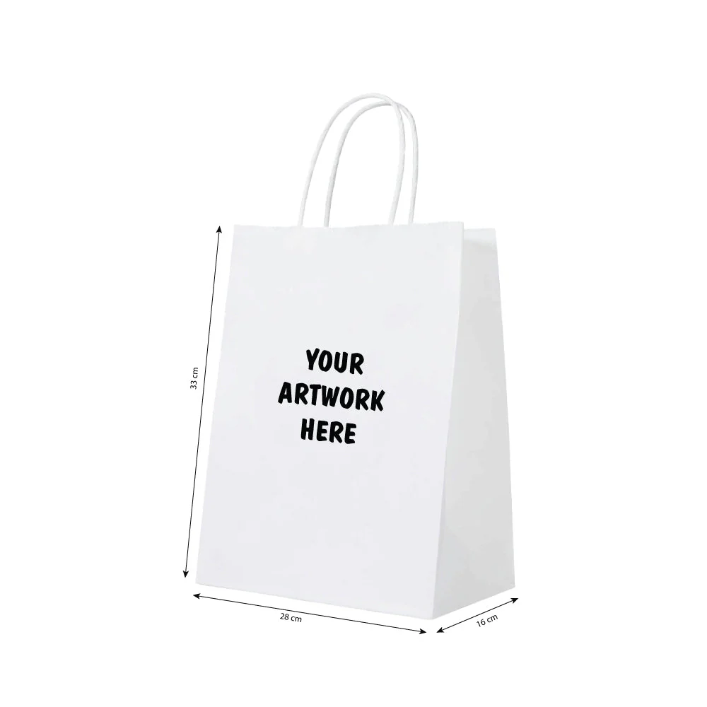 Customizable Black Kraft Paper Bag with Twisted Handle - Image 3