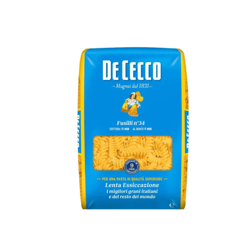 DeCecco Fusilli #34 Pasta, Italy  1KG