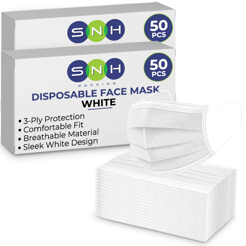 Disposable 3Ply Face Masks  50 PCS PKT - Image 2