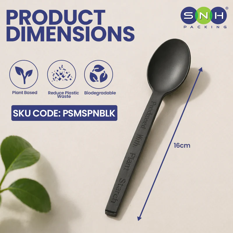 PSM Disposable Black Individual Cutlery UAE - Fork | Knife | Spoon - Image 10